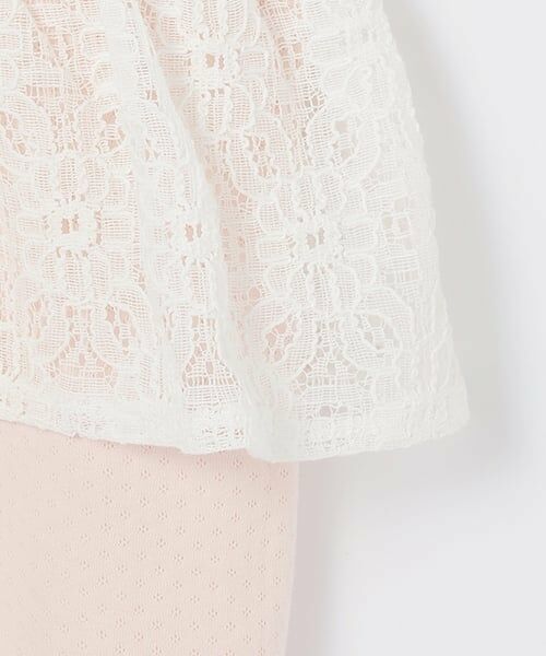 petit main / プティマイン ロンパース | 【弱酸性】レースペプラム半袖2WAYオール | 詳細8