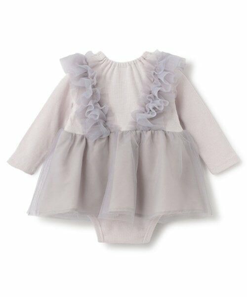 petit main / プティマイン ロンパース | 【リンク】肩フリルチュールOPロンパース | 詳細3