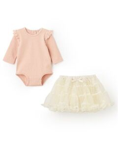 petit main / プティマイン ベビー・キッズウエア | チュールスカート＋ロンパースセット