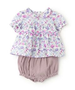 petit main / プティマイン ベビー・キッズウエア | 花柄チュニックパンツセット