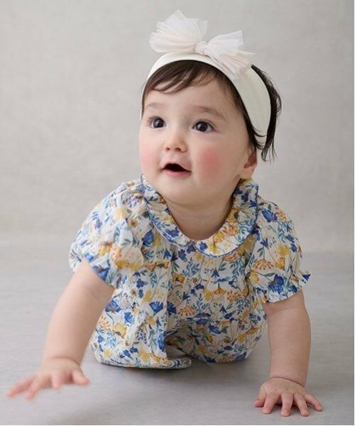 petit main / プティマイン ベビー・キッズウエア | 花柄チュニックパンツセット | 詳細1