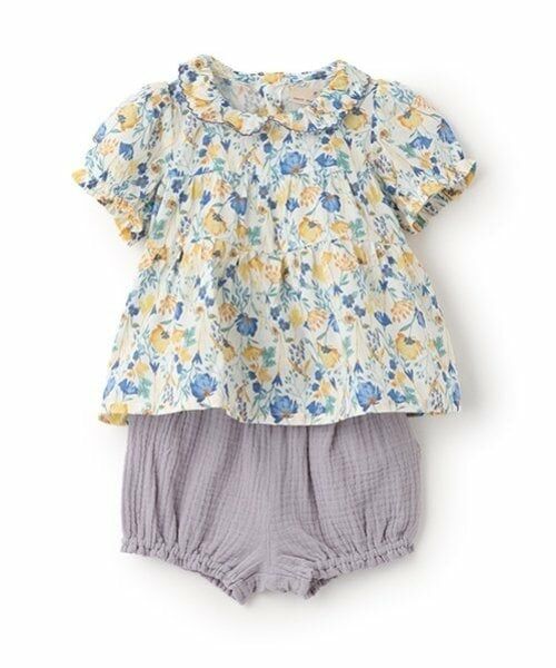 petit main / プティマイン ベビー・キッズウエア | 花柄チュニックパンツセット | 詳細3