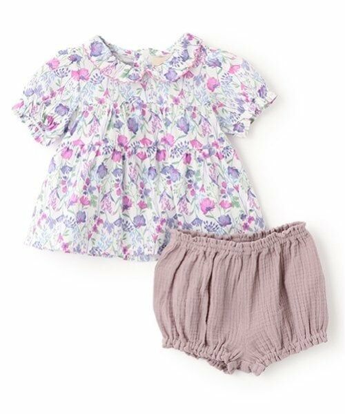 petit main / プティマイン ベビー・キッズウエア | 花柄チュニックパンツセット | 詳細5