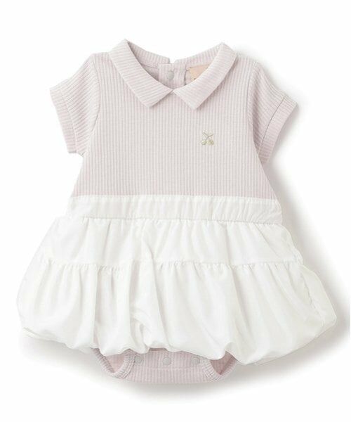 petit main / プティマイン ロンパース | バルーンOPロンパース（ライト グレー）