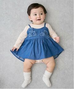 petit main / プティマイン ベビー・キッズウエア | 【リンク】花ビスチェロンパースセット