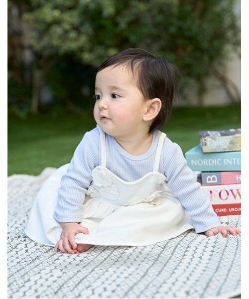 petit main / プティマイン ベビー・キッズウエア | 【リンク】花ビスチェロンパースセット | 詳細1