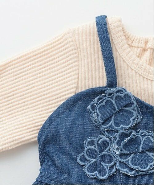 petit main / プティマイン ベビー・キッズウエア | 【リンク】花ビスチェロンパースセット | 詳細11