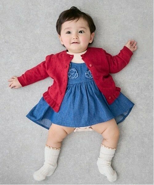 petit main / プティマイン ベビー・キッズウエア | 【リンク】花ビスチェロンパースセット | 詳細5