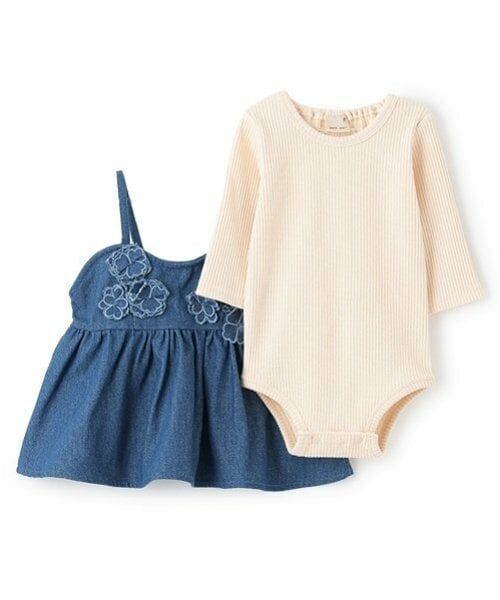 petit main / プティマイン ベビー・キッズウエア | 【リンク】花ビスチェロンパースセット | 詳細9