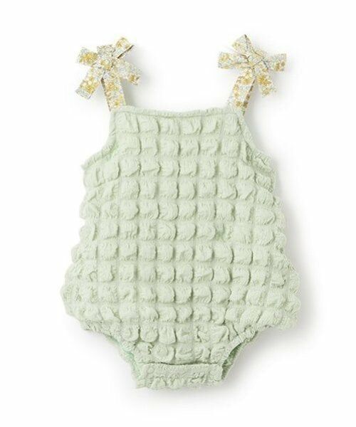 petit main / プティマイン ベビー・キッズウエア | ポコポコサロペット（ライト グリーン）