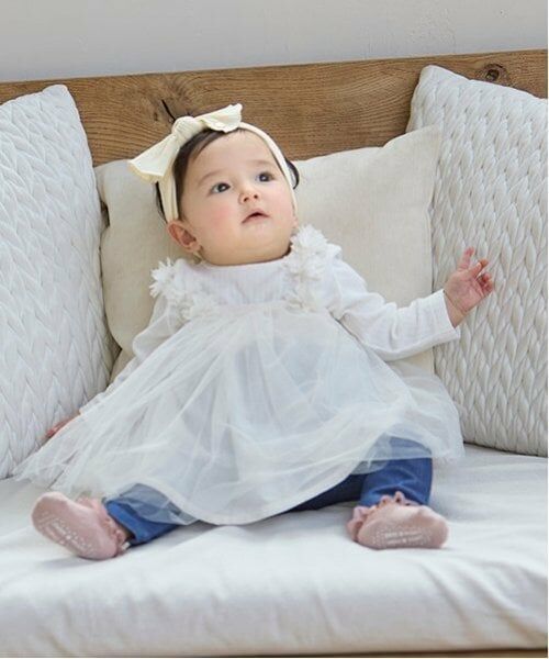 petit main / プティマイン ベビー・キッズウエア | バックフリルレギンス | 詳細1