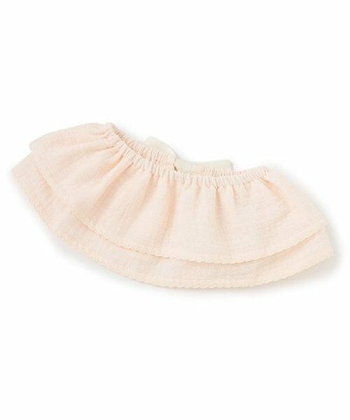 petit main / プティマイン スタイ・ビブ | ピコミシンつきフリル衿スタイ（ライト ピンク）