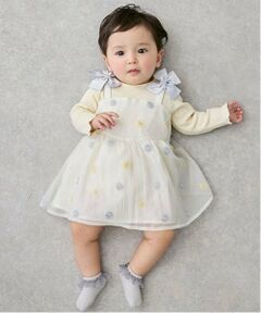 petit main / プティマイン ロンパース | 【リンク】花刺しゅうワンピロンパース