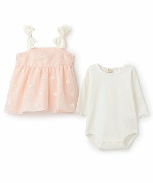 petit main / プティマイン ロンパース | 【リンク】花刺しゅうワンピロンパース | 詳細6