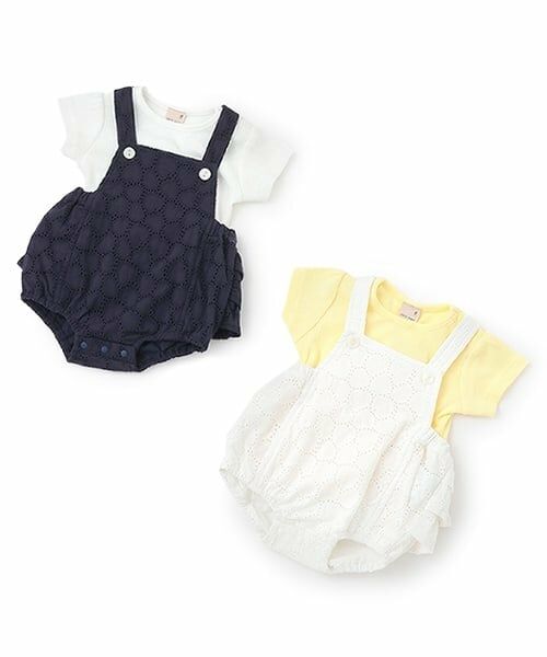 petit main / プティマイン ベビー・キッズウエア | ハートレースサロペット | 詳細12