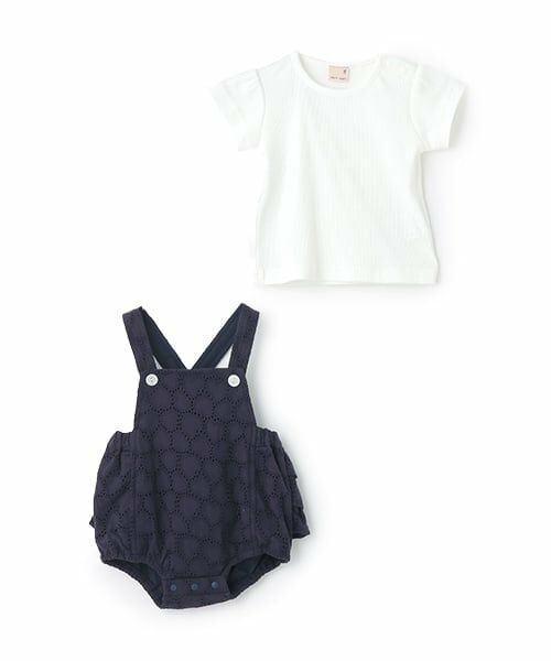 petit main / プティマイン ベビー・キッズウエア | ハートレースサロペット | 詳細4