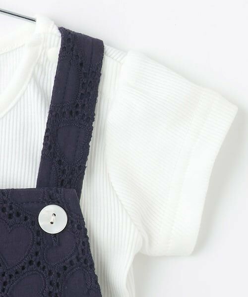 petit main / プティマイン ベビー・キッズウエア | ハートレースサロペット | 詳細6