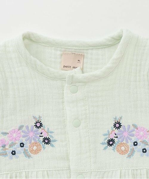petit main / プティマイン ロンパース | 【お肌にやさしい】刺しゅうガーゼ2WAYオール | 詳細3