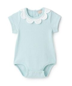 petit main / プティマイン ロンパース | スカラップ衿半袖ロンパース