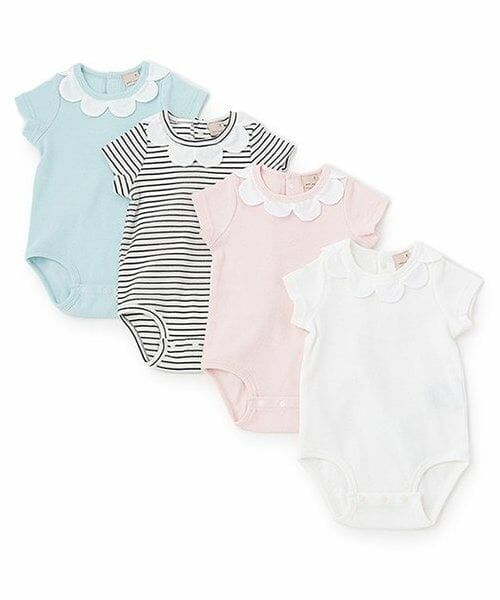 petit main / プティマイン ロンパース | スカラップ衿半袖ロンパース | 詳細7