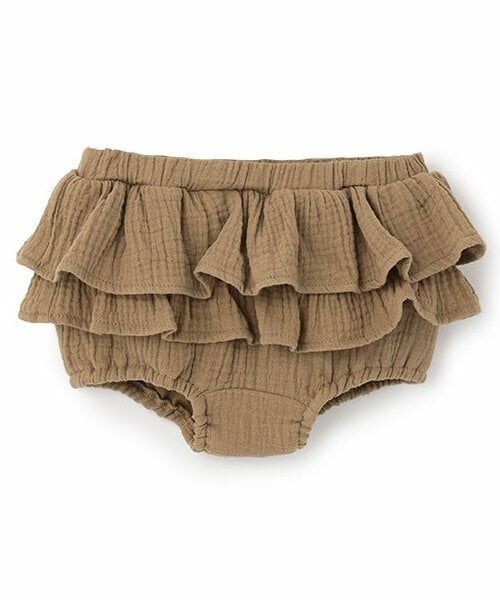 petit main / プティマイン ベビー・キッズウエア | フリルカバーパンツ（茶）