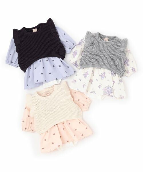 petit main / プティマイン ロンパース | 【リンク】ベストつきワンピース(ロンパース) | 詳細10