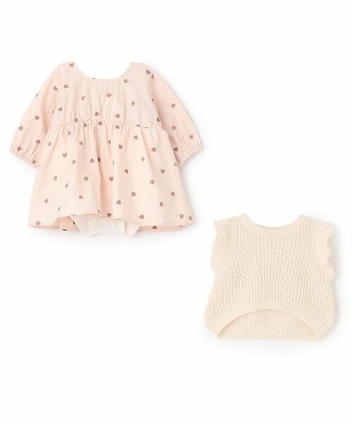 petit main / プティマイン ロンパース | 【リンク】ベストつきワンピース(ロンパース) | 詳細2