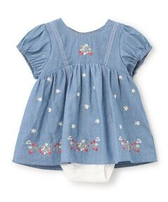 petit main / プティマイン ロンパース | 【リンク】イチゴ刺しゅうロンパース