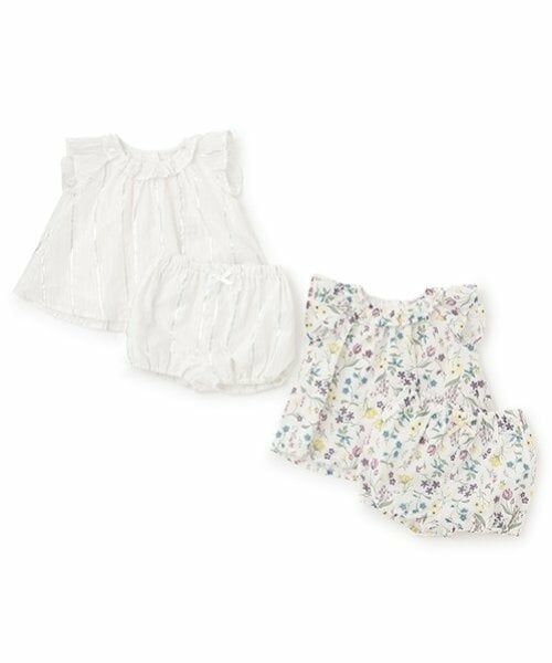 petit main / プティマイン ベビー・キッズウエア | 【リンク】ラメストライプ/花柄セットアップ(ベビー) | 詳細14