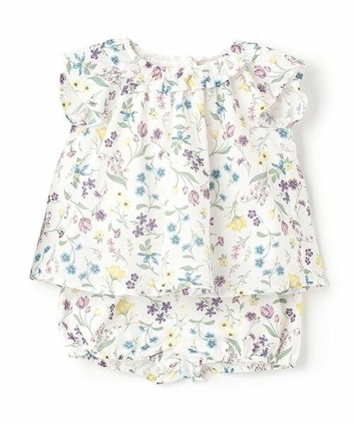 petit main / プティマイン ベビー・キッズウエア | 【リンク】ラメストライプ/花柄セットアップ(ベビー) | 詳細4