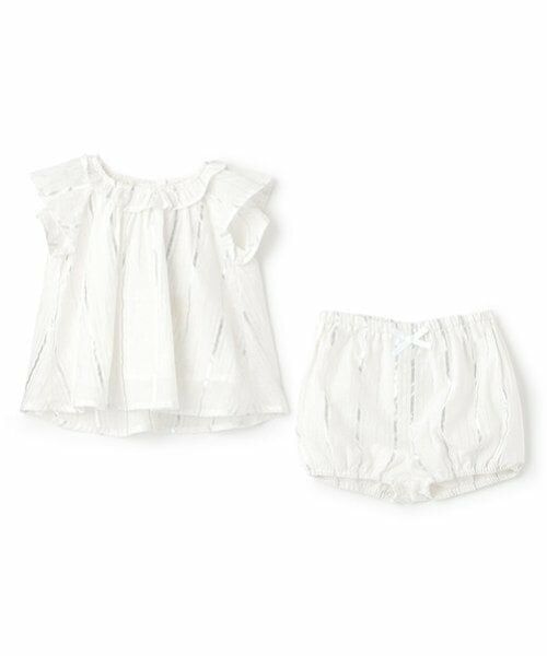 petit main / プティマイン ベビー・キッズウエア | 【リンク】ラメストライプ/花柄セットアップ(ベビー) | 詳細6
