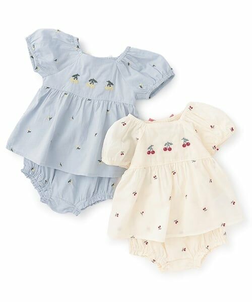 petit main / プティマイン ベビー・キッズウエア | 【リンク】チェリー刺しゅうセットアップ(ベビー) | 詳細13