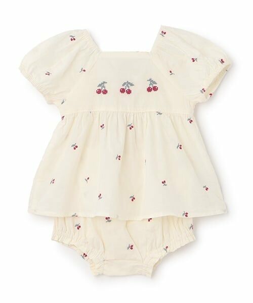 petit main / プティマイン ベビー・キッズウエア | 【リンク】チェリー刺しゅうセットアップ(ベビー) | 詳細14