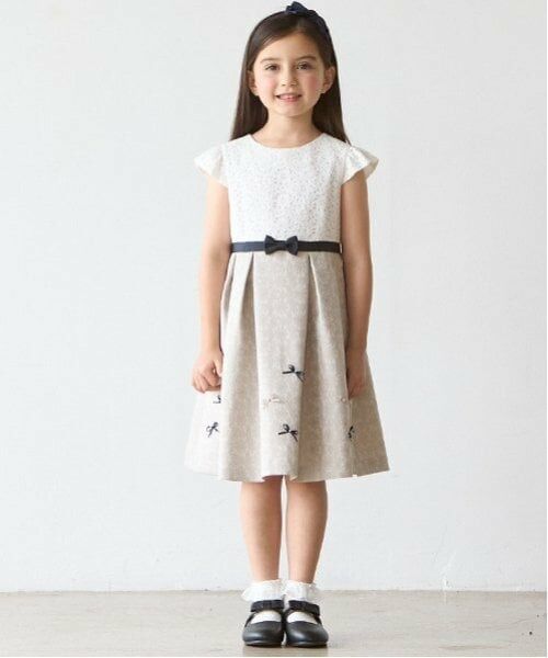 petit main / プティマイン セットアップ | ジャガードリボンOP+衿つきJKセット | 詳細3