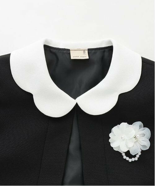 petit main / プティマイン セットアップ | ジャガードリボンOP+衿つきJKセット | 詳細9