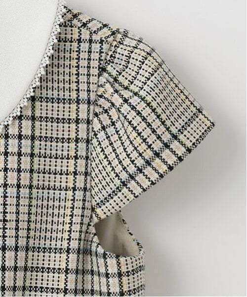 petit main / プティマイン セットアップ | チェックOP+スカラップジャケットセット | 詳細15