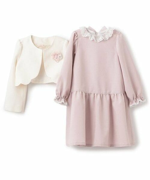 petit main / プティマイン セットアップ | 長袖OP+スカラップジャケットセット | 詳細14