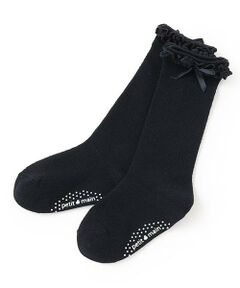 petit main / プティマイン ソックス | 入卒リボン付きハイソックス