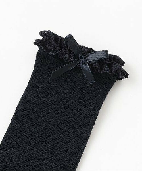 petit main / プティマイン ソックス | 入卒リボン付きハイソックス | 詳細1