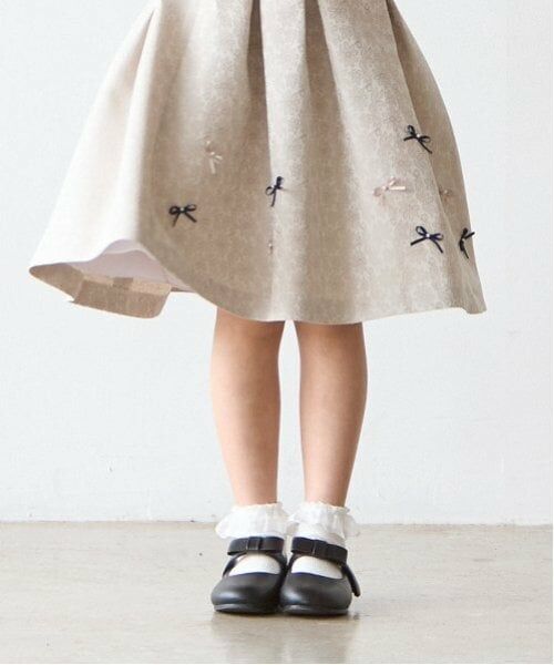 petit main / プティマイン パンプス | リボンメリージェーンシューズ　（黒）