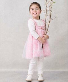 petit main / プティマイン ミニ丈・ひざ丈ワンピース | 花柄チュールワンピセット