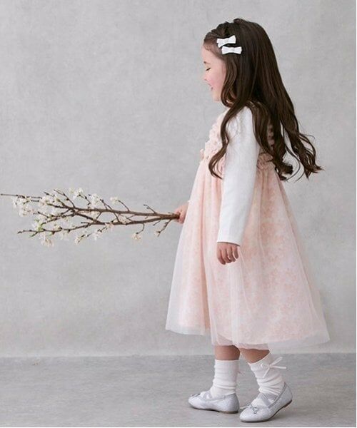 petit main / プティマイン ミニ丈・ひざ丈ワンピース | 花柄チュールワンピセット | 詳細2