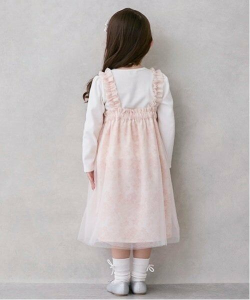 petit main / プティマイン ミニ丈・ひざ丈ワンピース | 花柄チュールワンピセット | 詳細3