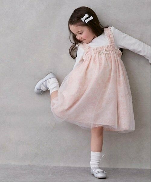 petit main / プティマイン ミニ丈・ひざ丈ワンピース | 花柄チュールワンピセット | 詳細4