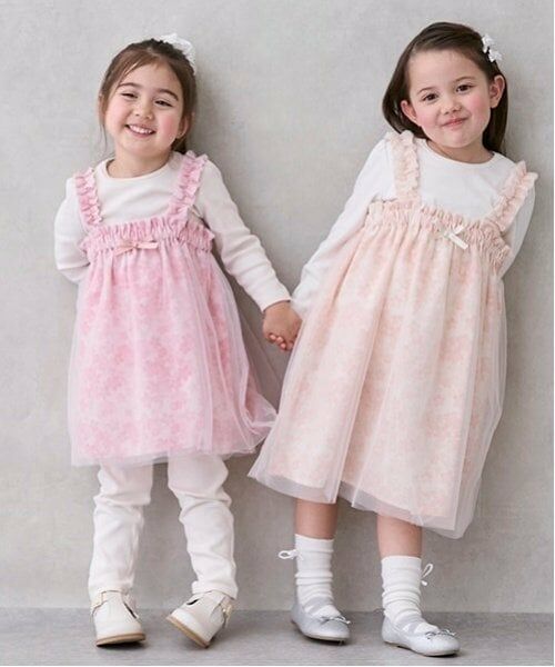 petit main / プティマイン ミニ丈・ひざ丈ワンピース | 花柄チュールワンピセット | 詳細5