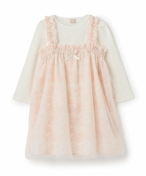 petit main / プティマイン ミニ丈・ひざ丈ワンピース | 花柄チュールワンピセット | 詳細6