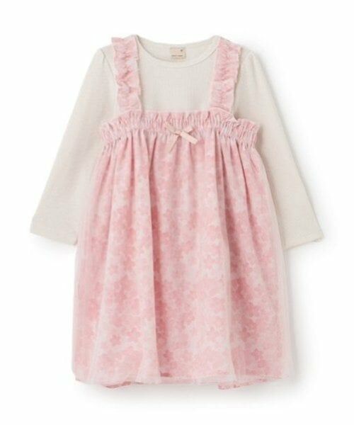 petit main / プティマイン ミニ丈・ひざ丈ワンピース | 花柄チュールワンピセット | 詳細7