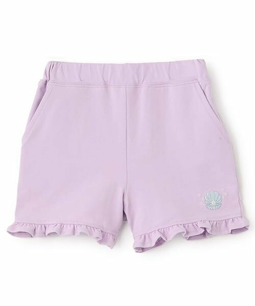 petit main / プティマイン ショート・ハーフ・半端丈パンツ | 【プティプラ】フリルショートパンツ（ラベンダー）