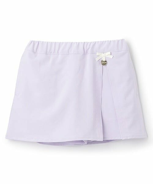 petit main / プティマイン ミニ・ひざ丈スカート | 【水陸両用】タックスカパン（ラベンダー）