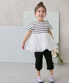 petit main / プティマイン その他パンツ | 【スマイルシリーズ】サイドリボン7分丈パンツ